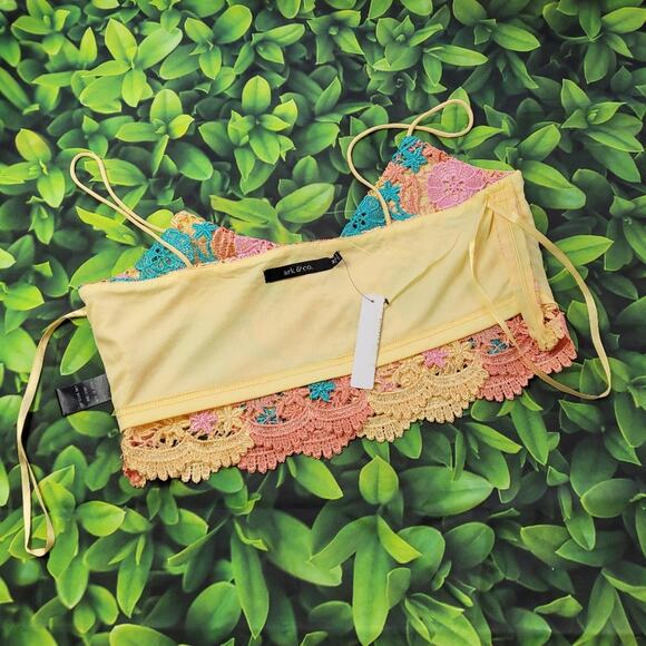 Ark & Co Pastel Crochet 2 piece Skirt & Crop Top size Medium - Picture 8 of 15